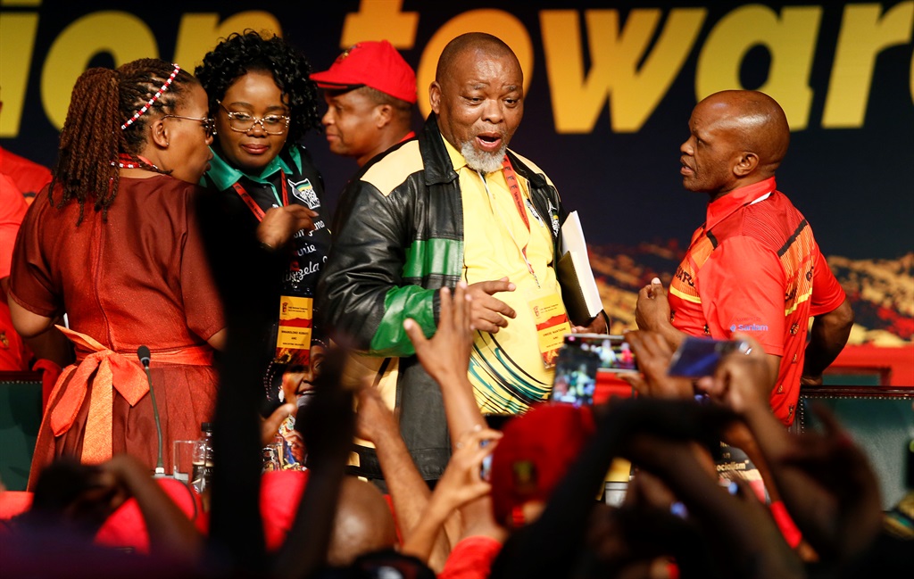 Gwede Mantashe at Cosatu's 14th elective congress at Gallagher Convention Centre on Monday. 