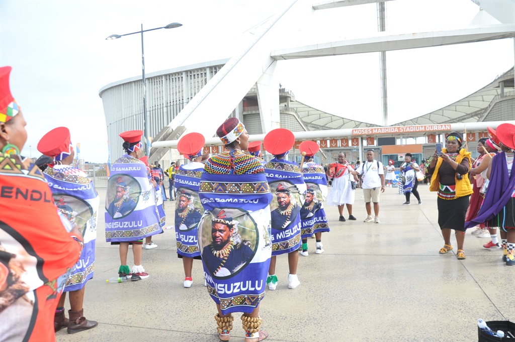 Women arriving at Moses Mabhida Stadium. Photos By Jabulani Langa