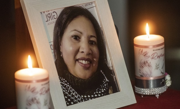 A photo of Magistrate Romay van Rooyen displayed at her memorial service.