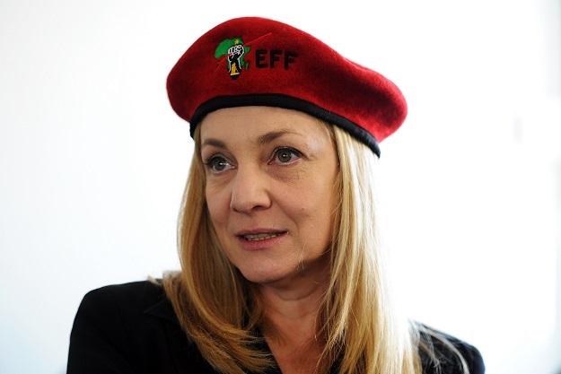JOHANNESBURG, SOUTH AFRICA - APRIL 22: EFF member,