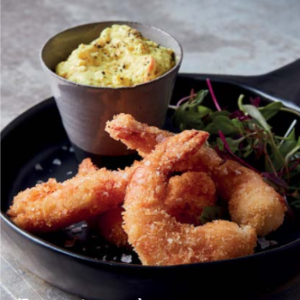 Coconut prawns with turmeric and chilli dressing (PHOTO: Drum) 