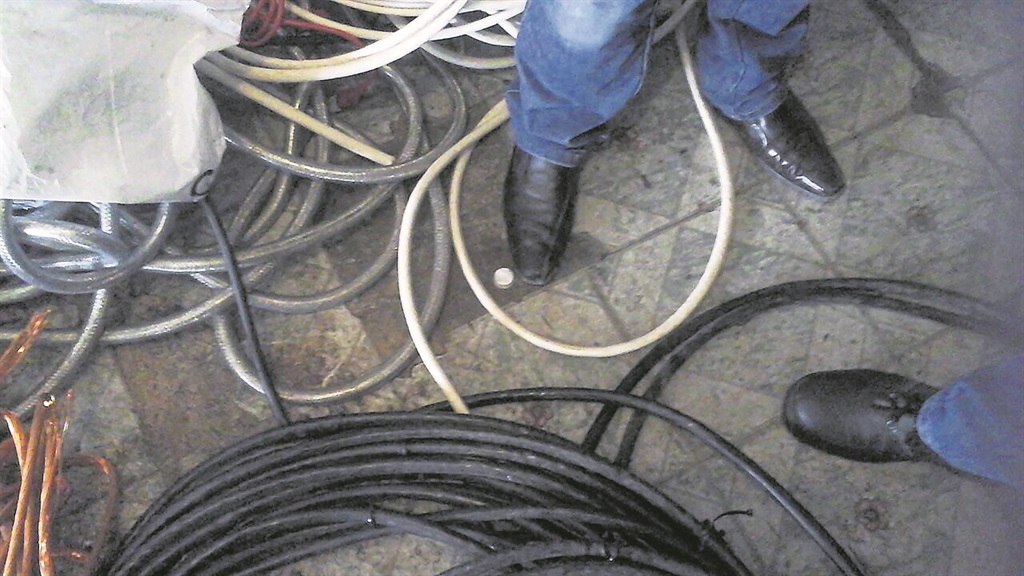 Copper cables valued at about R1,5 million were found.