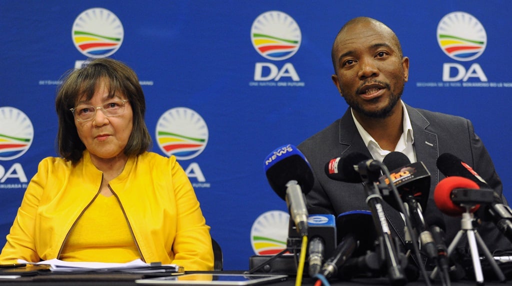  Mmusi Maimane announced the resignation of Patricia de Lille as Cape Town Mayor, effective October 31, 2018. De Lille agreed to tender her resignation, and the party agreed to withdraw its charges against her. Picture: Brenton Geach/Gallo Images