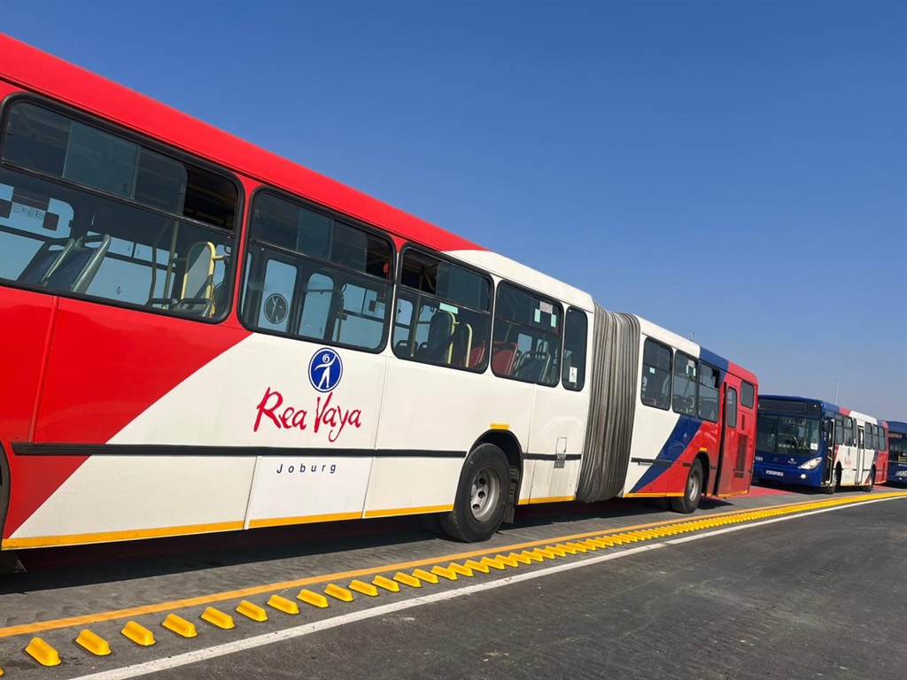 The Rea Vaya buses were used to test the newly reopened Klipspruit Valley Road. Photo by Nhlanhla Khomola.