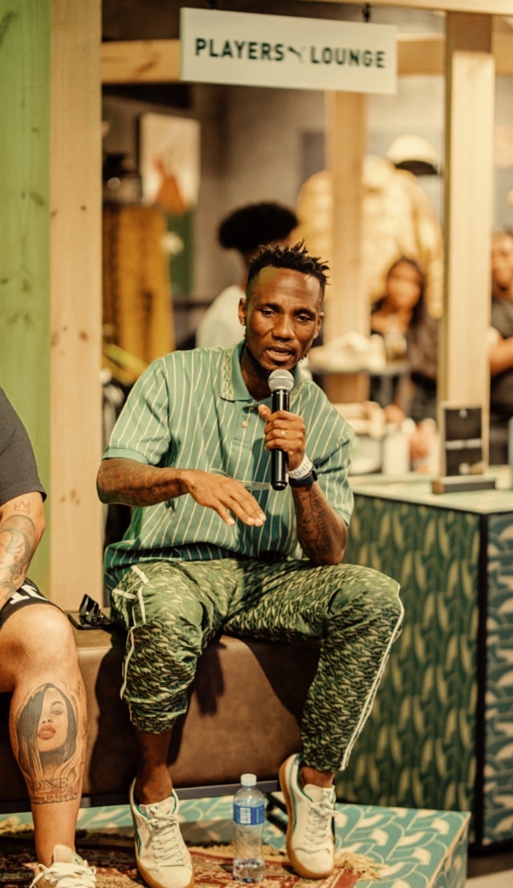 Teko Modise at the PUMA Players' Lounge Collection