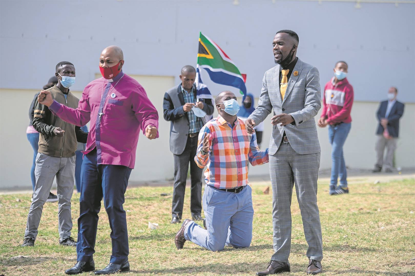 Members of the Pastors Against Church Closures movement marched to Parliament to hand over grievances with regard to 50% church occupancy rules during lockdown. Photo: Jaco Marais/File