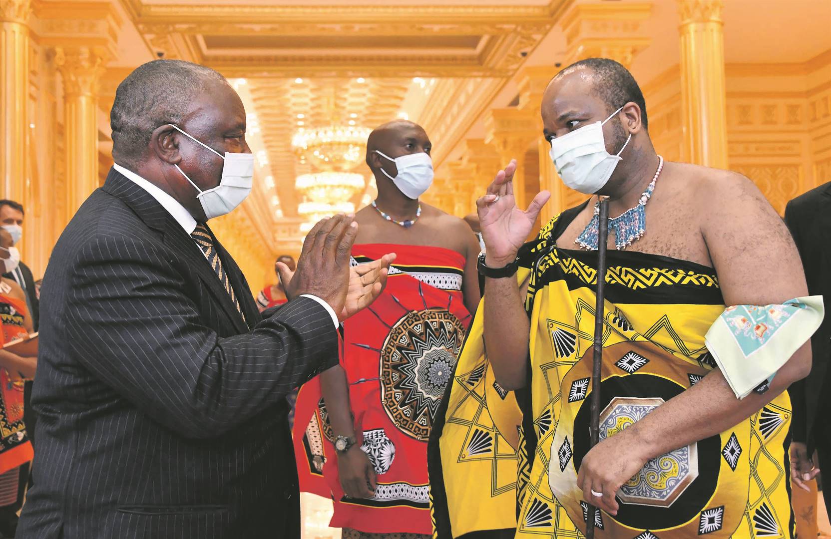 President Cyril Ramaphosa, in his capacity as chair of the SADC Organ for Politics, Defence and Security, met with King Mswati III about the unrest. Photo: Elmond Jiyane / GCIS