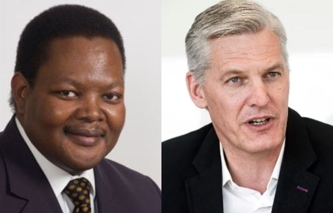 Eskom Holdings new chairman, Mpho Makwana (left) and Eskom CEO André de Ruyter (Photo: Getty Images / Gallo Images)