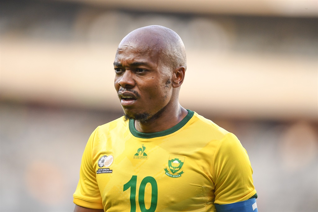 Percy Tau during the international friendly match between South Africa and DR Congo at Orlando Stadium on September 12, 2023 in Johannesburg, South Africa.