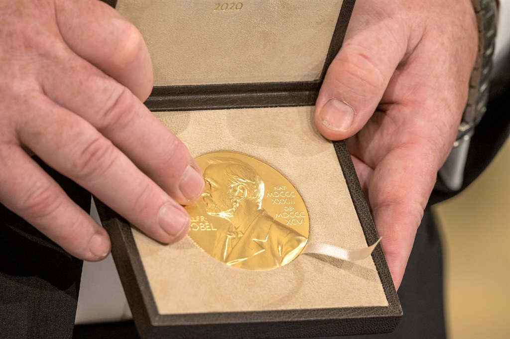 The Nobel gold medal. 