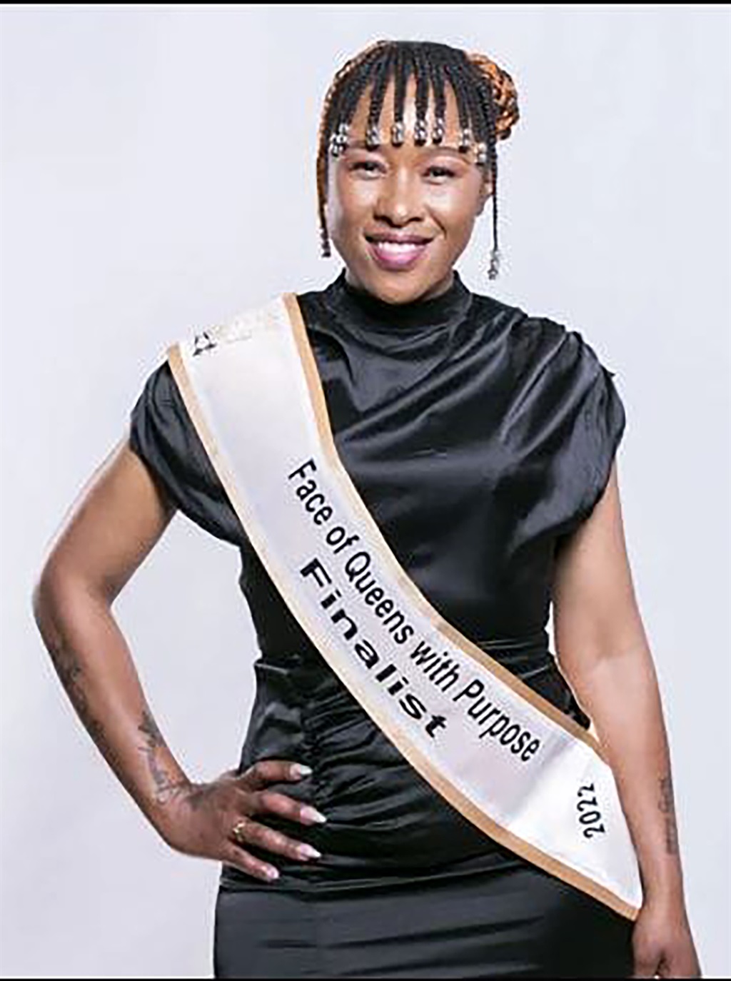 Ntsiki Kubalo runs for Face of Queens with Purpose South Africa. Photo Supplied.
