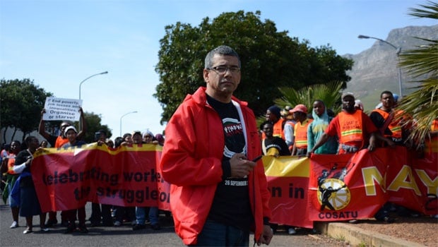 Tony Ehrenreich at the march in Cape Town. <br />