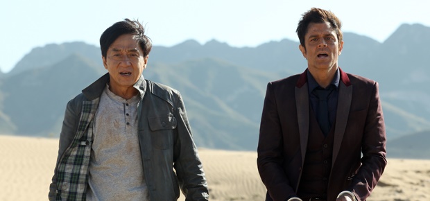Jackie Chan and Johnny Knoxville in Skiptrace. (Black Sheep Productions)