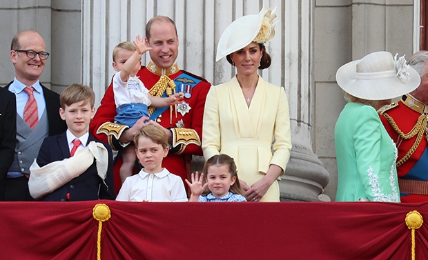 The royal family at the Trooping of the Colour. 