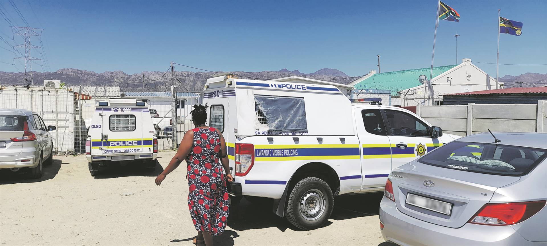 Drama was the order of the day at Lwandle cop shop on 2 October when an angry woman threw a bucket of kak on the counter.        Photo by Lulekwa Mbadamane 