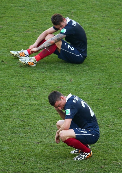  Laurent Koscielny and Mathieu Debuchy of France