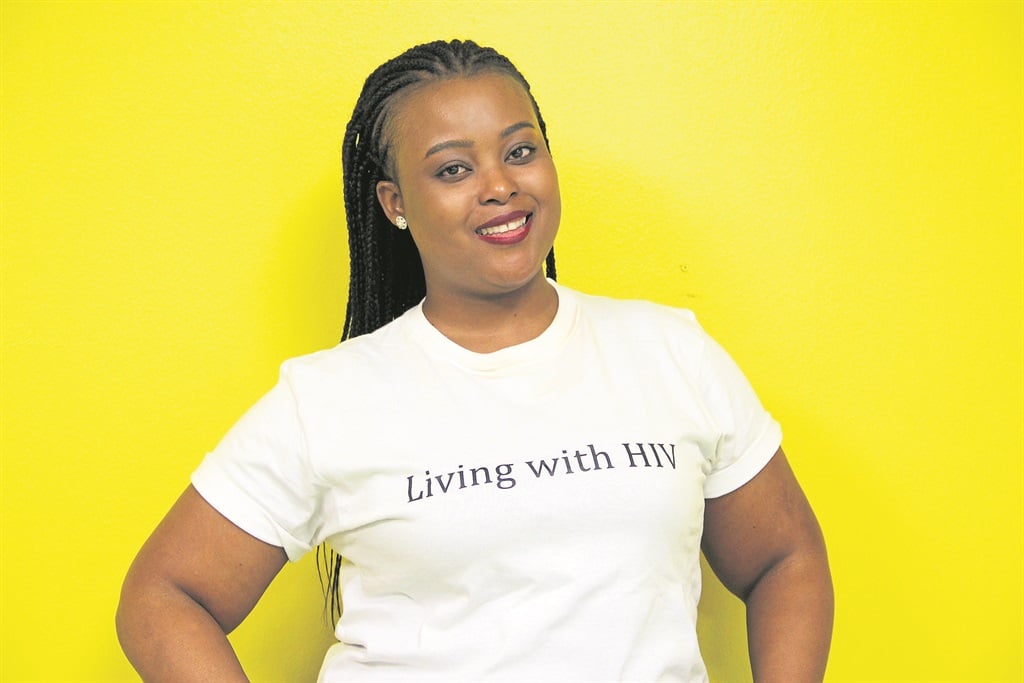 Lebogang Motsumi educates young people about HIV.  Photo by Collen Mashaba