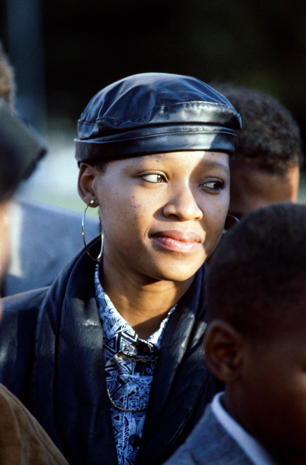 Zindzi Mandela after visiting her father, Nelson M