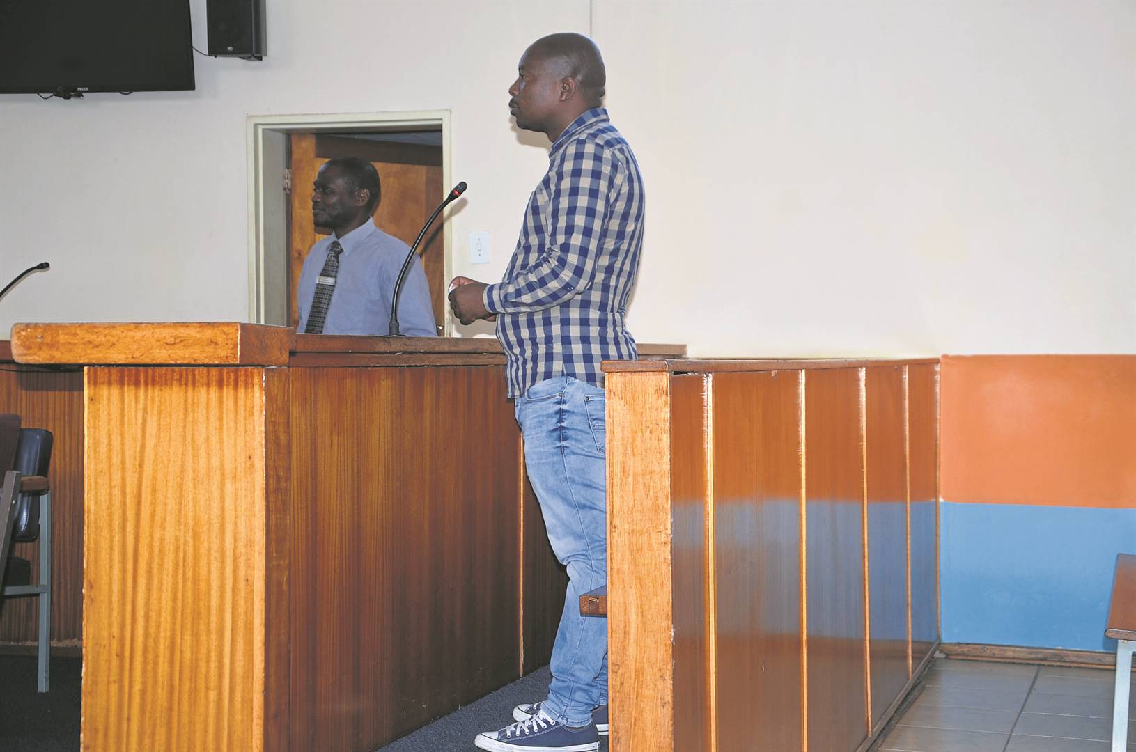 Detective Constable Jabulani Sibulelo in court yesterday.        Photo by Oris Mnisi