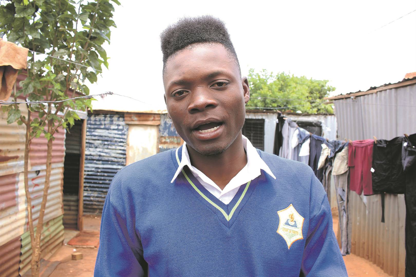 Ronello Tivane (20) said to rewrite the paper is punishment for Grade 12s.