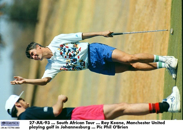Roy Keane playing golf in Johannesburg