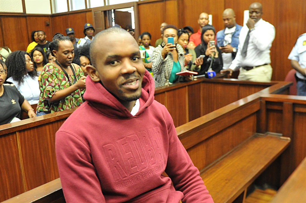 Thabani Mzolo smiling during his first court appearance at Durban magistrate court. PIcture: Jabulani Langa