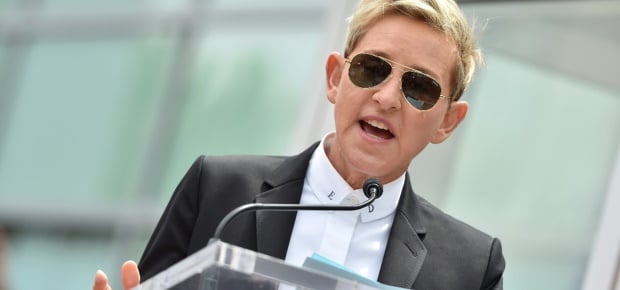 Comedian Ellen DeGeneres attends the ceremony honoring NSYNC with star on the Hollywood Walk of Fame (PHOTO: Getty Images)