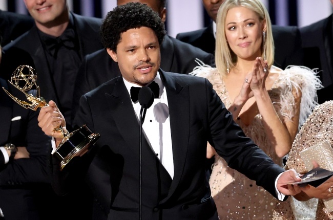 Trevor bags a win for his last season of The Daily Show at the 75th Emmy award ceremony in Los Angeles.