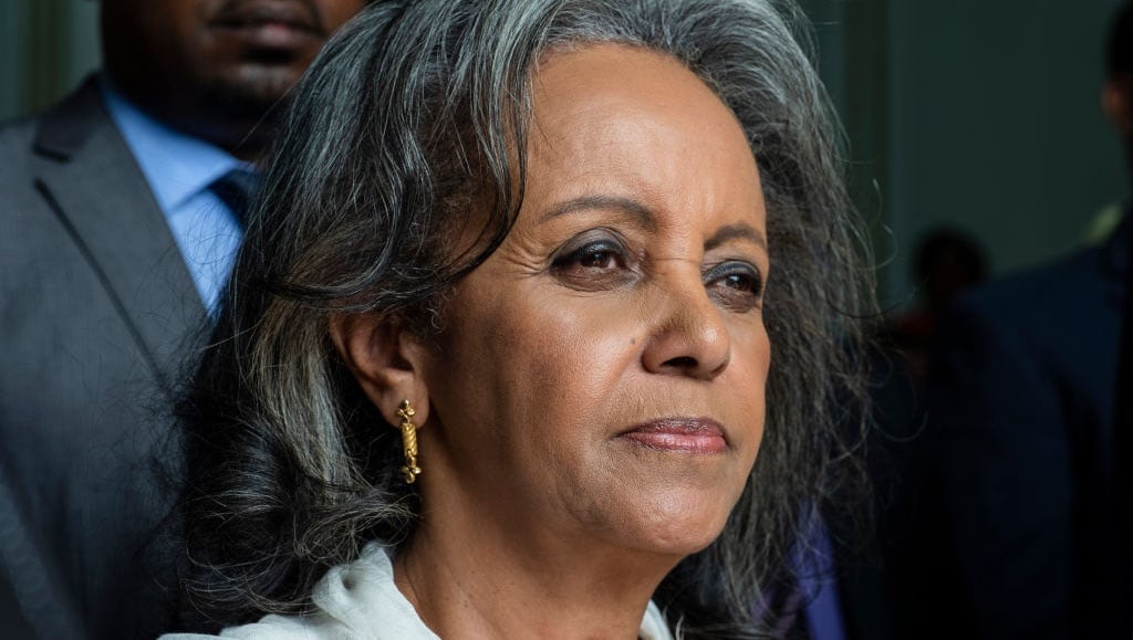 Sahle-Work Zewde leaves the Parliament after being elected as Ethiopia's first female President in Addis Ababa on October 25, 2018. (Getty Images)