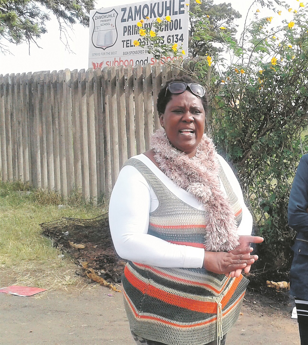 Jully Machi said parents of Zamokuhle Primary School pupils are not happy.                    Photo by Mbali Dlungwana 