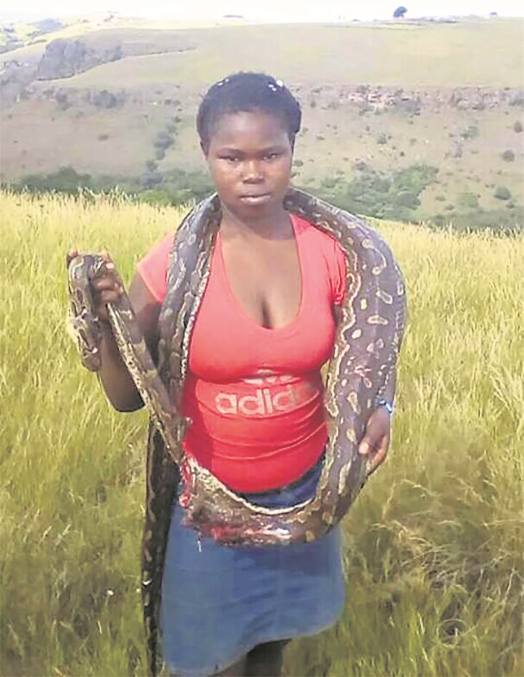 Khombi Dlamini says killing the python may have brought her bad luck.