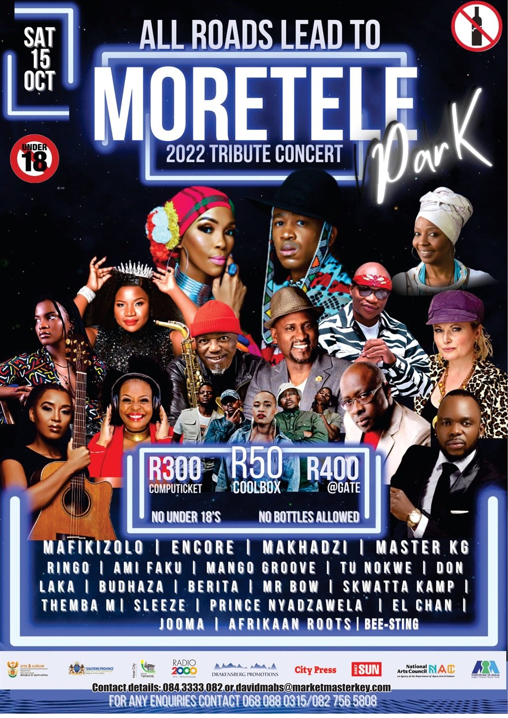 Moretele Park Tribute Concert this Saturday in Mamelodi.