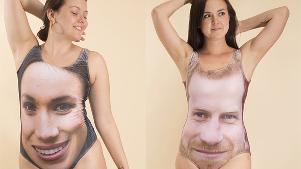 These swimsuits featuring Prince Harry and Meghan Markle's faces are just strange