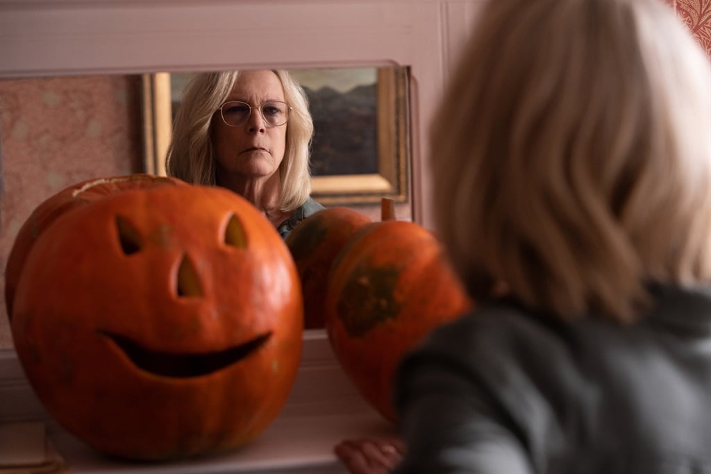 Jamie Lee Curtis as Laurie Strode in Halloween Ends.