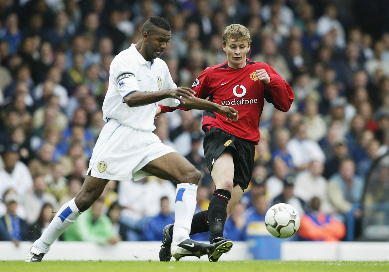 Lucas Radebe is regarded as one of the greatest defenders in the modern era amongst Leeds fans. Photo: Getty Images