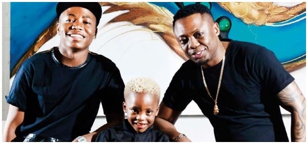 DJ Tira with his two sons. (Photo: Thembisile Makgalemele )