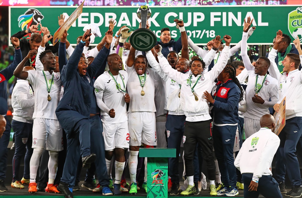 Free State Stars celebrate winning the 2018 Nedbank Cup