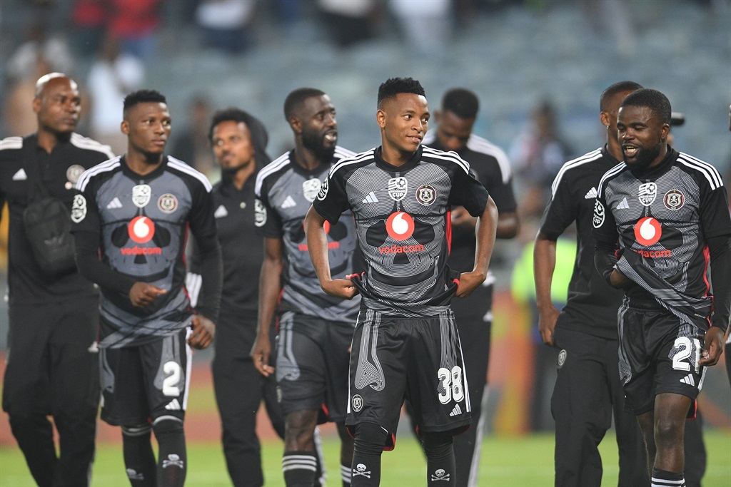 Orlando Pirates  players during the Nedbank Cup, Last 16 match between Orlando Pirates and Hungry Lions at Orlando Stadium on March 16, 2024 in Johannesburg, South Africa.