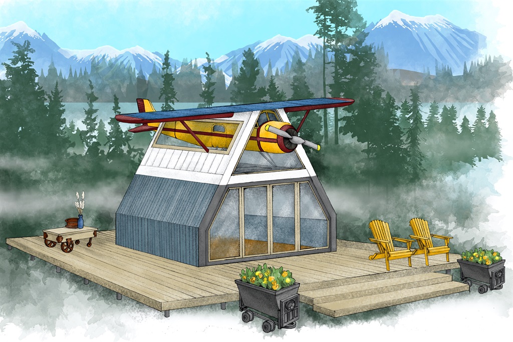 Bush Plane in Alaska Ghost Town created by Lisa B.