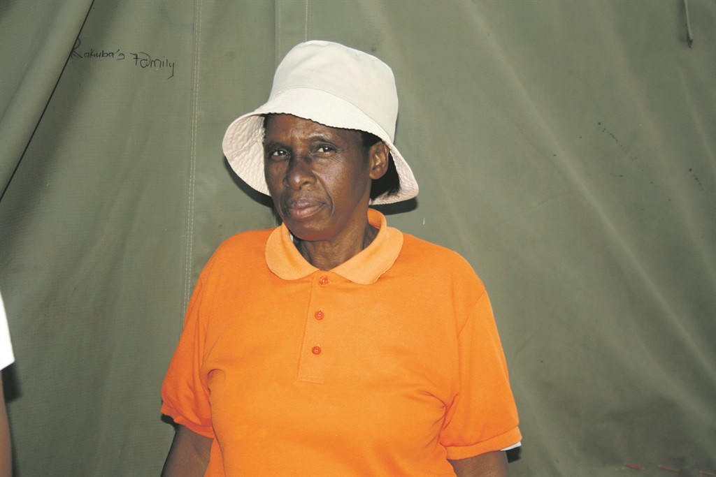 Maria Rakuba of Plot 99 in Boshoek has been living in a tent for the past six years.      Photo by  Rapula Mancai