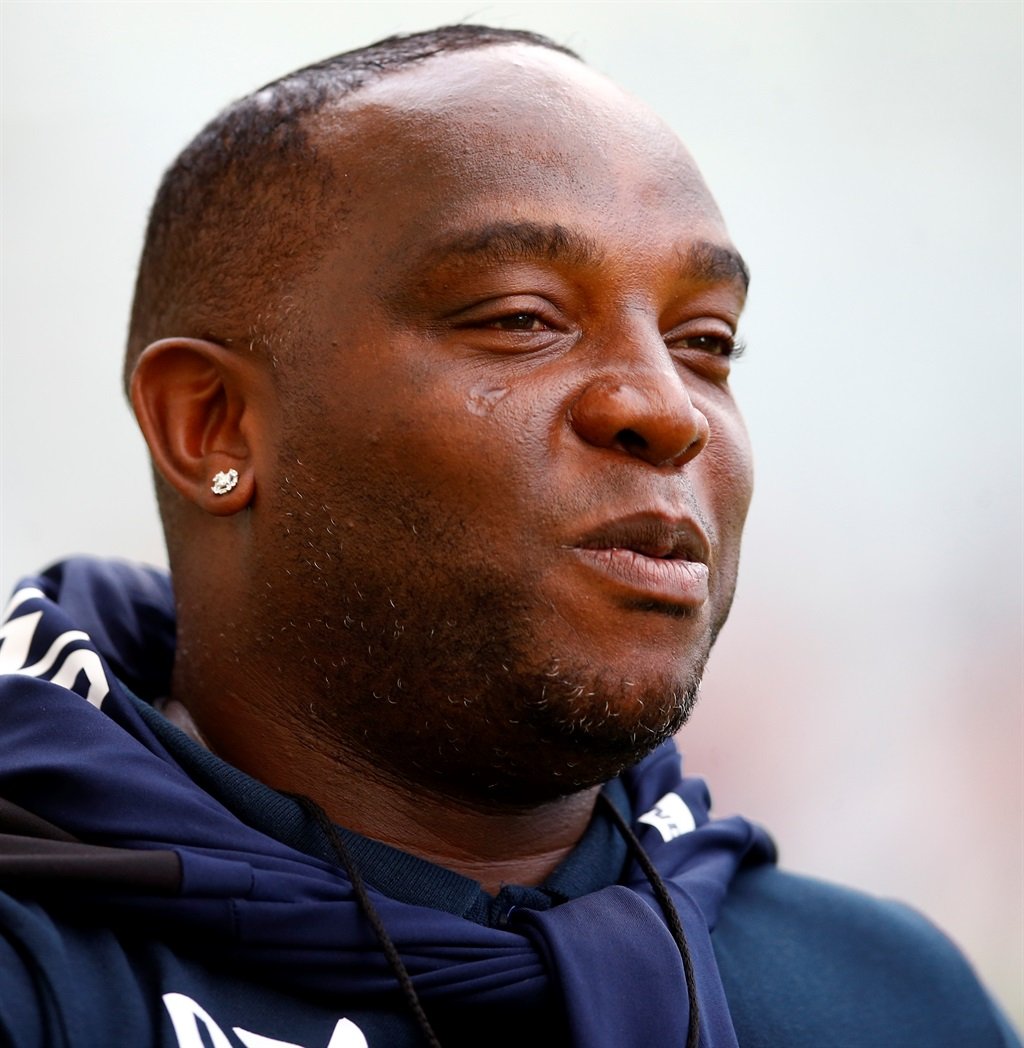 DURBAN, SOUTH AFRICA - FEBRUARY 25: Benni McCarthy (Head Coach) of AmaZulu during the CAF Champions League match between AmaZulu FC and ES Setif at Moses Mabhida Stadium on February 25, 2022 in Durban, South Africa. (Photo by Steve Haag/Gallo Images)