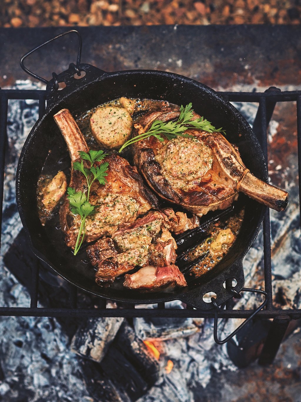 Tomahawk with bacon butter.