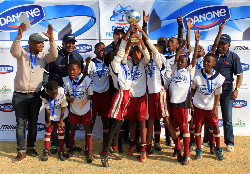 Zamukhanya Primary School 1-0 celebrate their win over St Joseph’s Kulani last month. Picture: Sourced