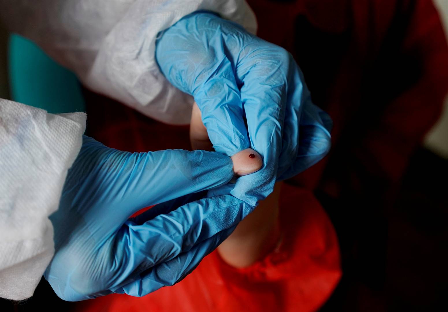 The SA Health Products Regulatory Authority has given the nod for the supply of a single finger prick serology test. Picture: Juan Medina/Reuters