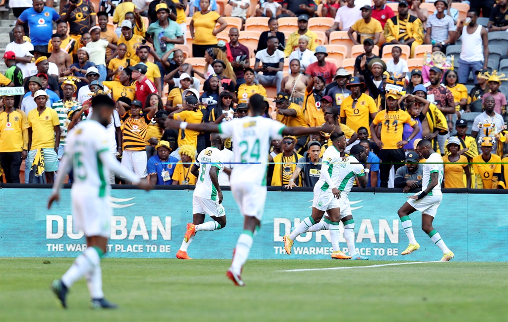 Gabadihno Mhango and AmaZulu teammatesmatch between Kaizer Chiefs and AmaZulu at the FNB Stadium, Johannesburg on the 02 October 2022 Â©Muzi Ntombela/BackpagePix