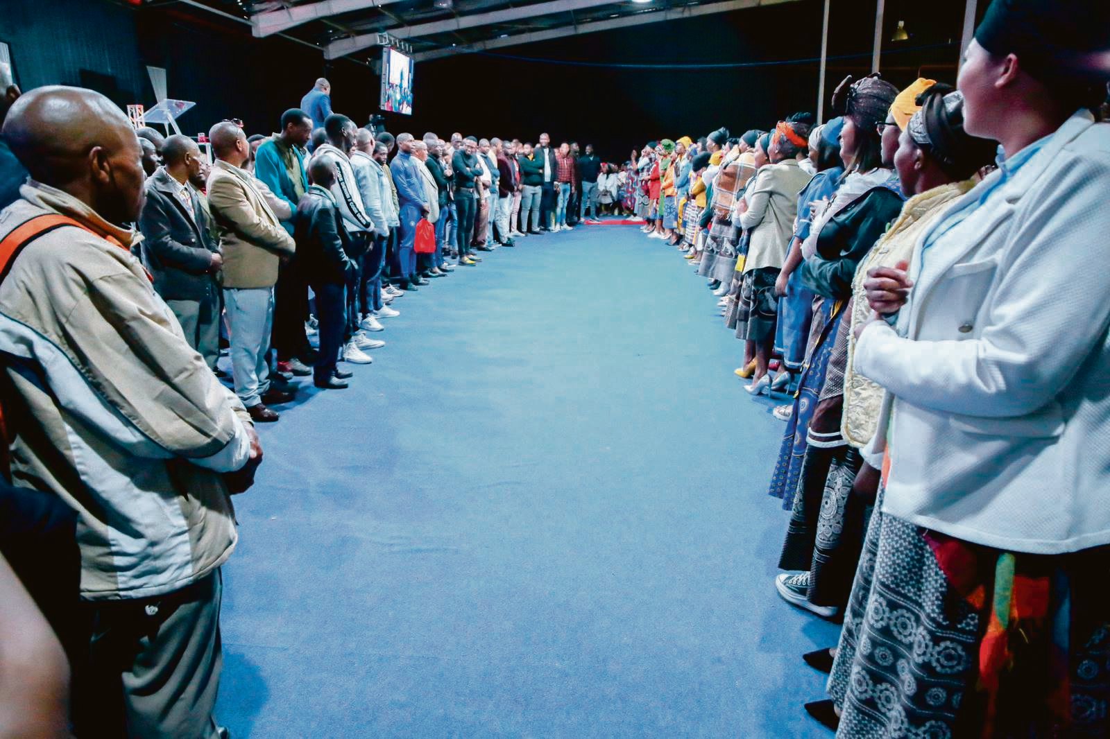 It is said that, once a year, male congregants of Shekainah Healing Ministries in Khayelitsha, Cape Town, line up opposite single women to choose a bride. Photo: Supplied