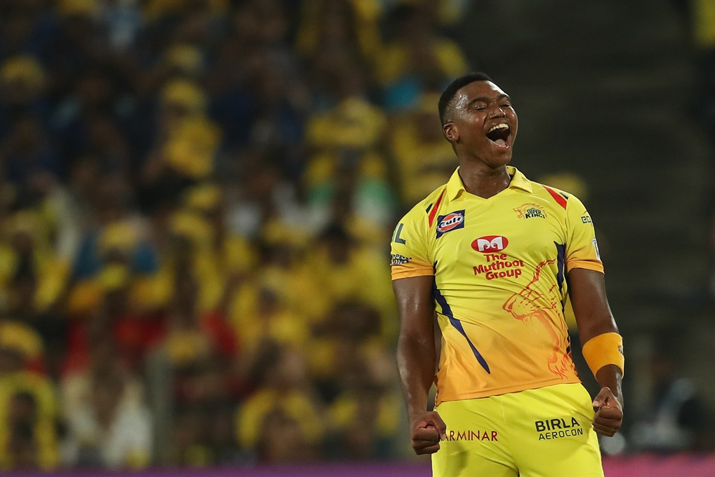 Lungisani Ngidi celebrates a wicket in the IPL.Picture: Ron Gaunt /SPORTZPICS for BCCI