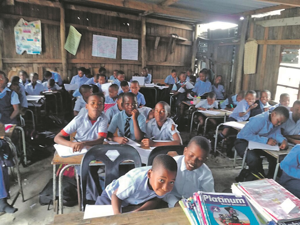 learning and living history Pupils at Sunshine Primary School in KwaZulu-Natal use shacks as classrooms