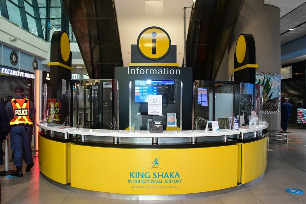 The Traveller Declaration System was introduced at Durban’s King Shaka International airport last month. Photo: Gallo Images/Darren Stewart
