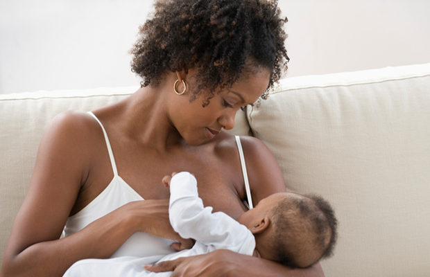 Mother breastfeeding child